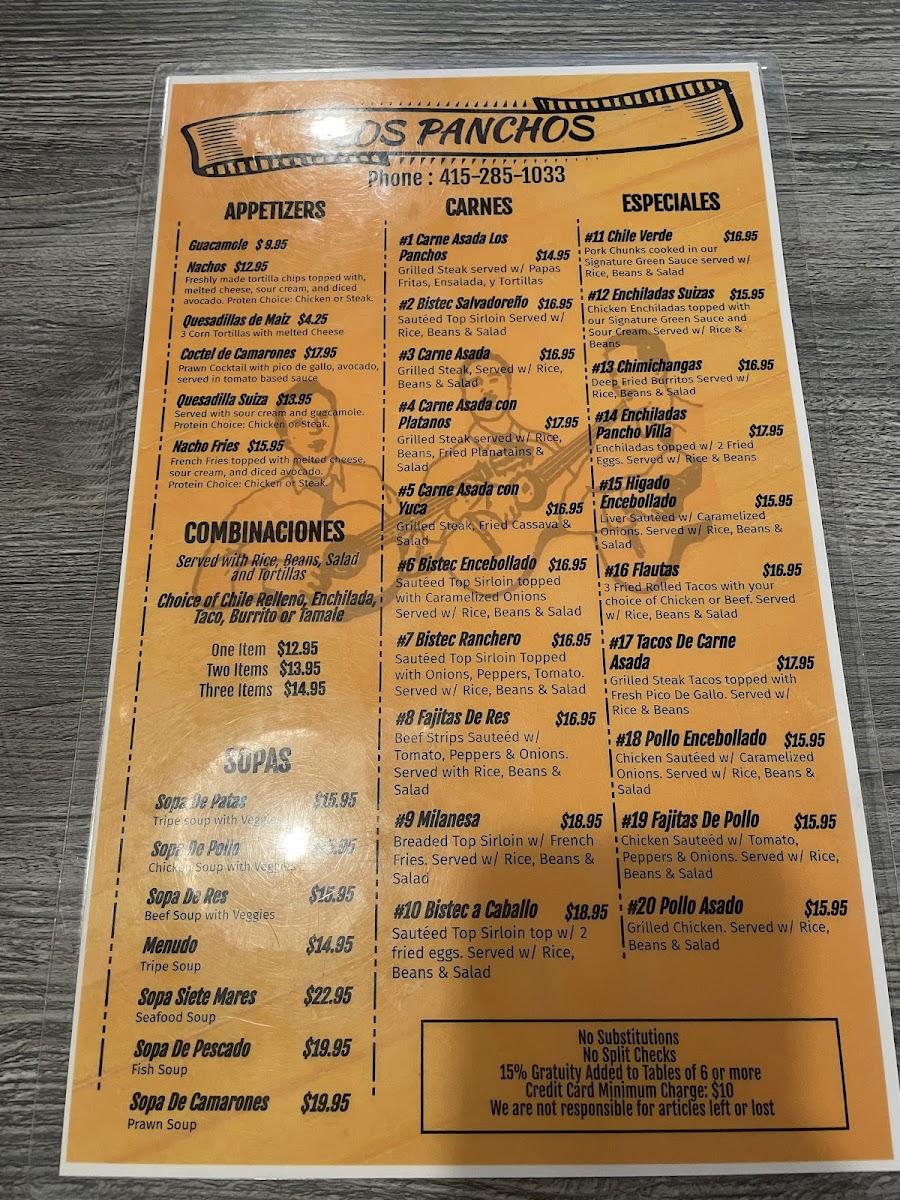 Los Panchos Restaurant Menu - Image 2